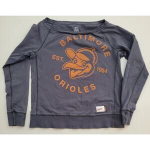Nike Cooperstown Collection Baltimore Orioles Retro Crew Sweatshirt Women's Med